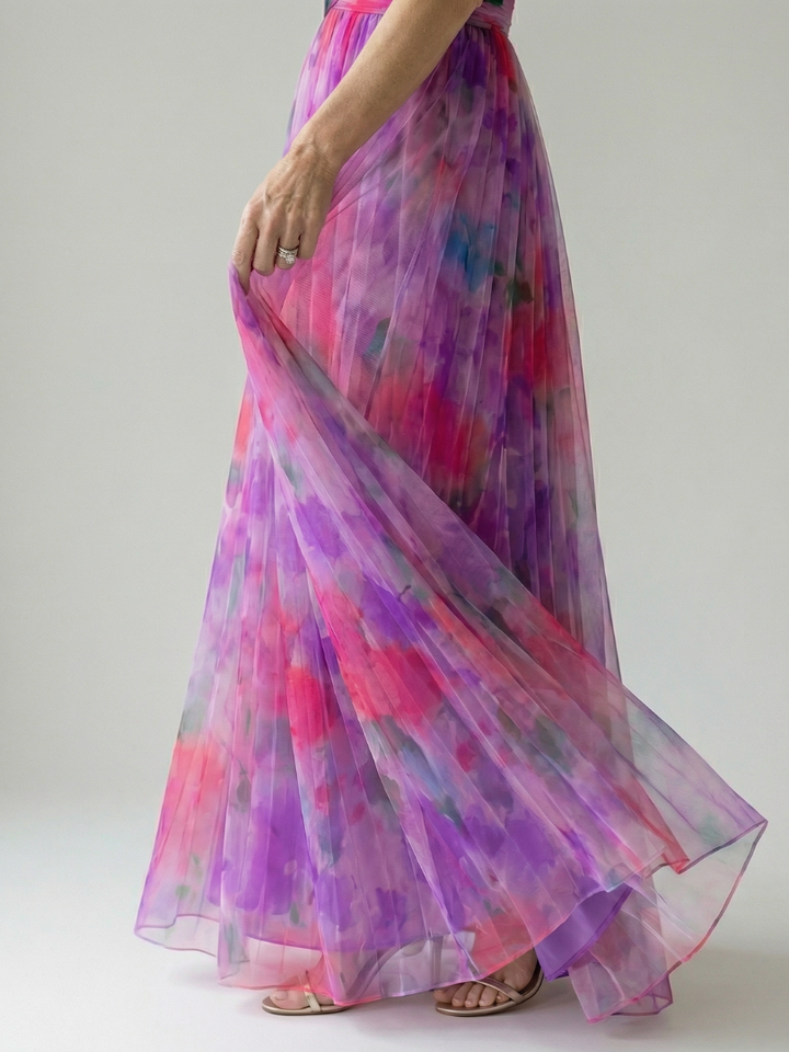 GirardLyon| Robe Maxi à Enveloppe Douce Isel