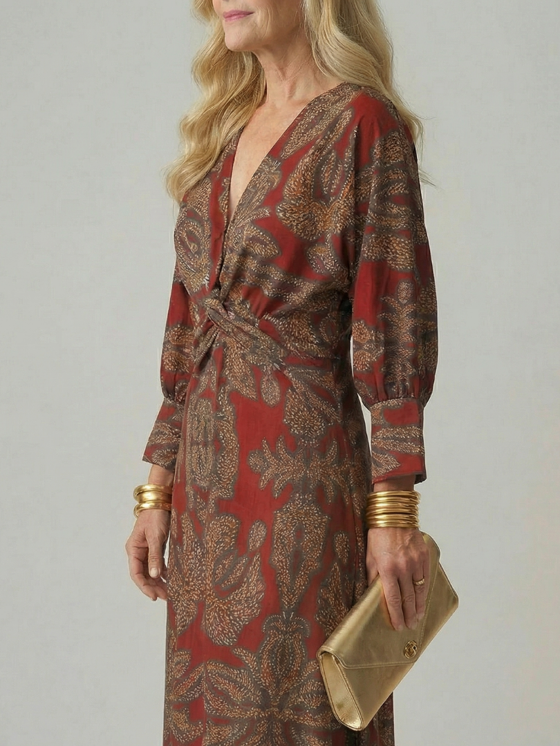 GirardLyon | Robe Midi Wrap Naturelle Lune