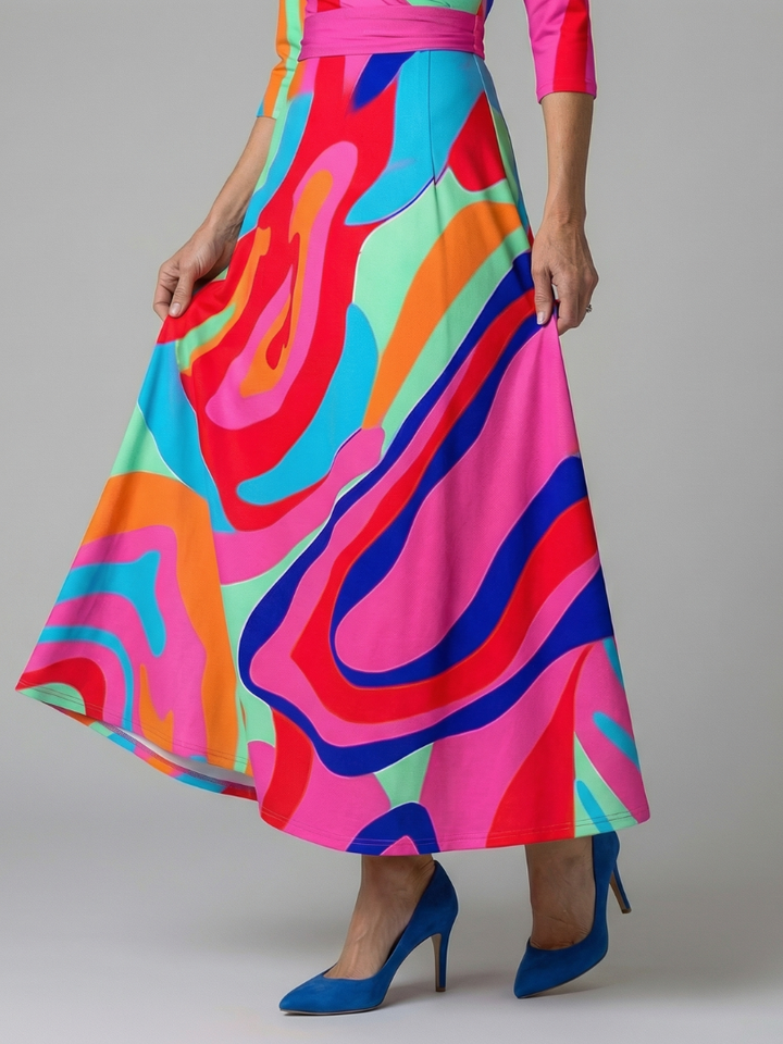 GirardLyon | Robe Midi Croisée à Col Celine