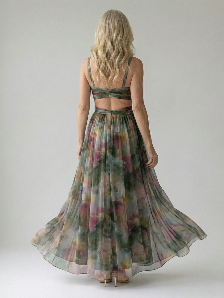 GirardLyon| Robe Maxi à Enveloppe Douce Isel