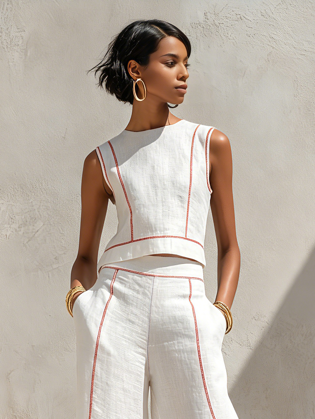 GIRARDLYON | ENSEMBLE CROP TOP SURPIQÛRES FOR WOMAN