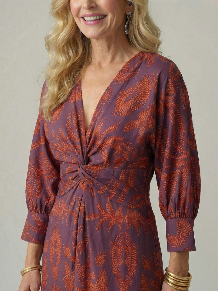 GirardLyon | Robe Midi Wrap Naturelle Lune