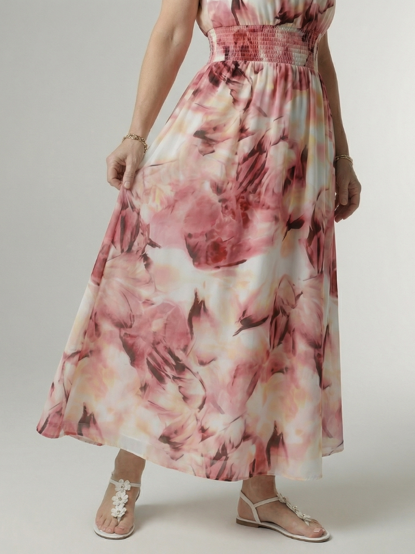 GirardLyon | Robe Midi à Encolure Halter Froncée Sylin