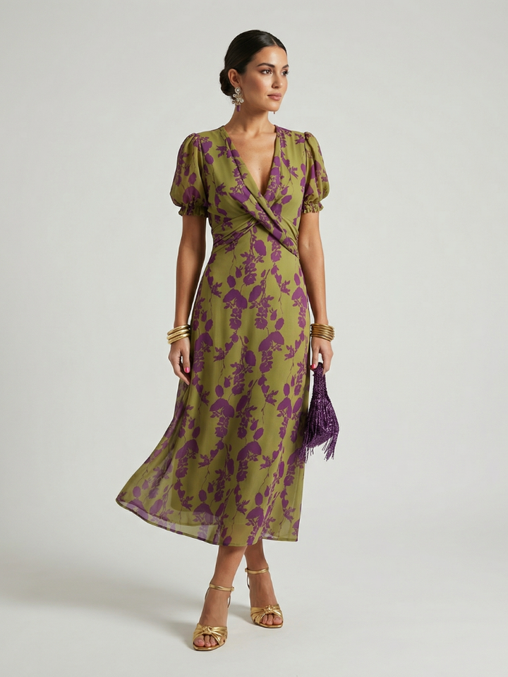 GirardLyon | Robe Midi Florale Détendue Virel