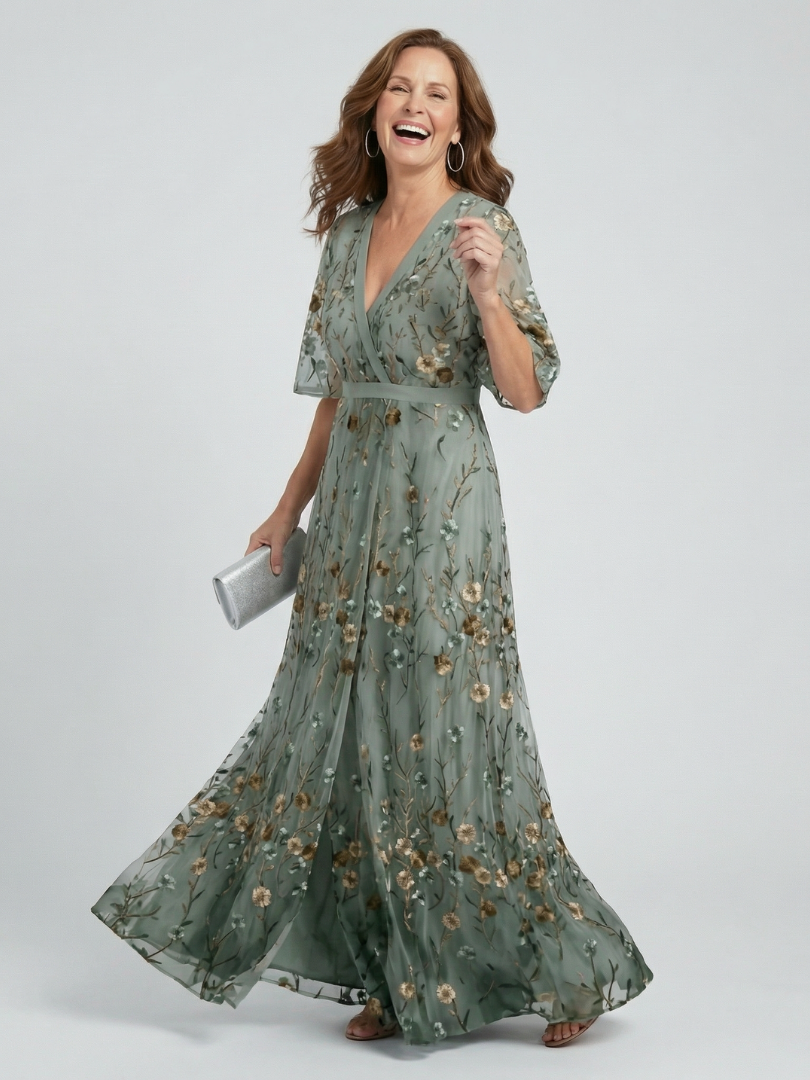 GirardLyon | Robe Maxi Halter Bloom Flow Selora