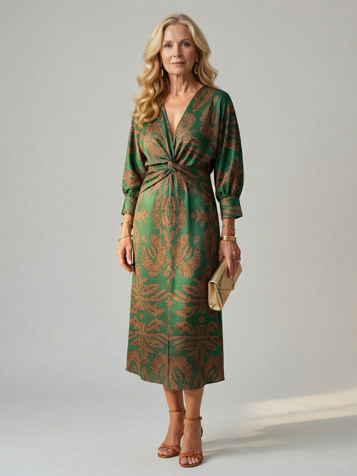 GirardLyon | Robe Midi Wrap Naturelle Lune