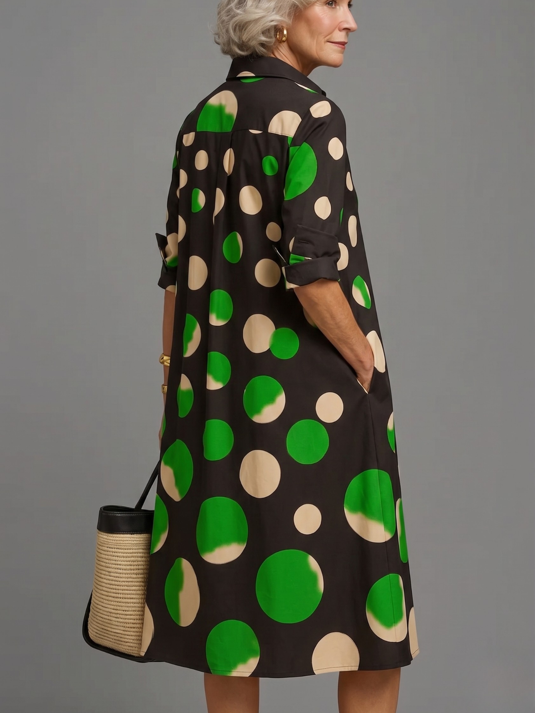 GIRARDLYON | ROBE MIDI POIS FOR WOMAN