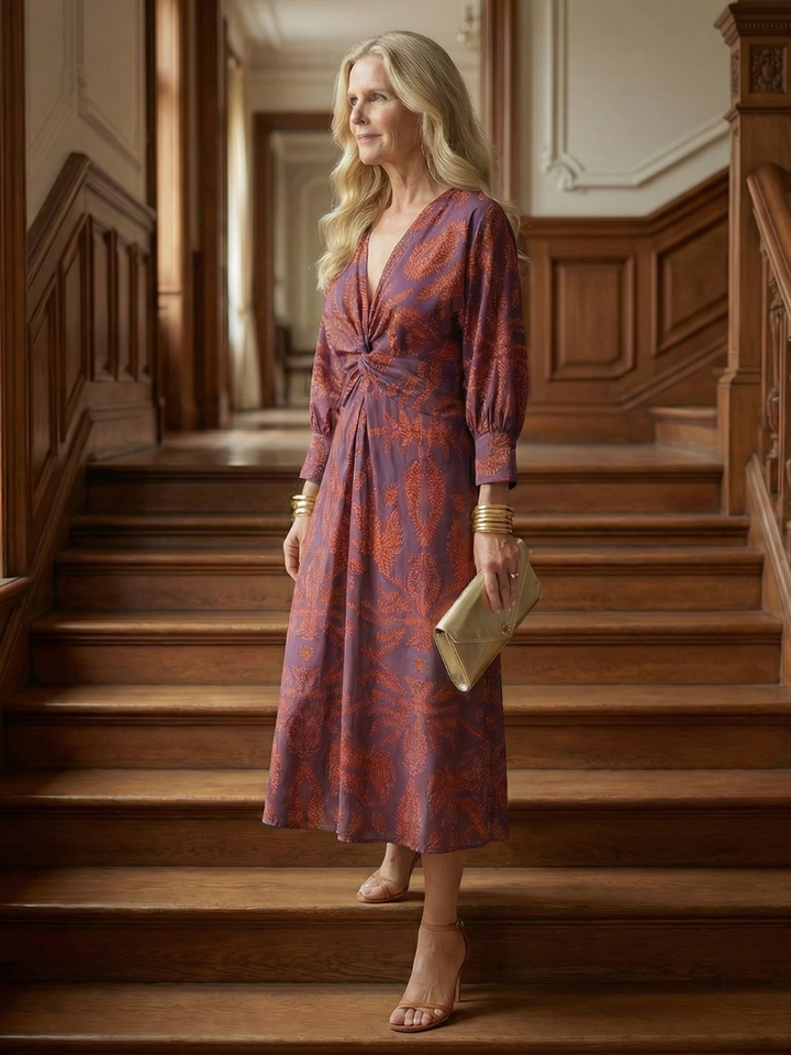 GirardLyon | Robe Midi Wrap Naturelle Lune