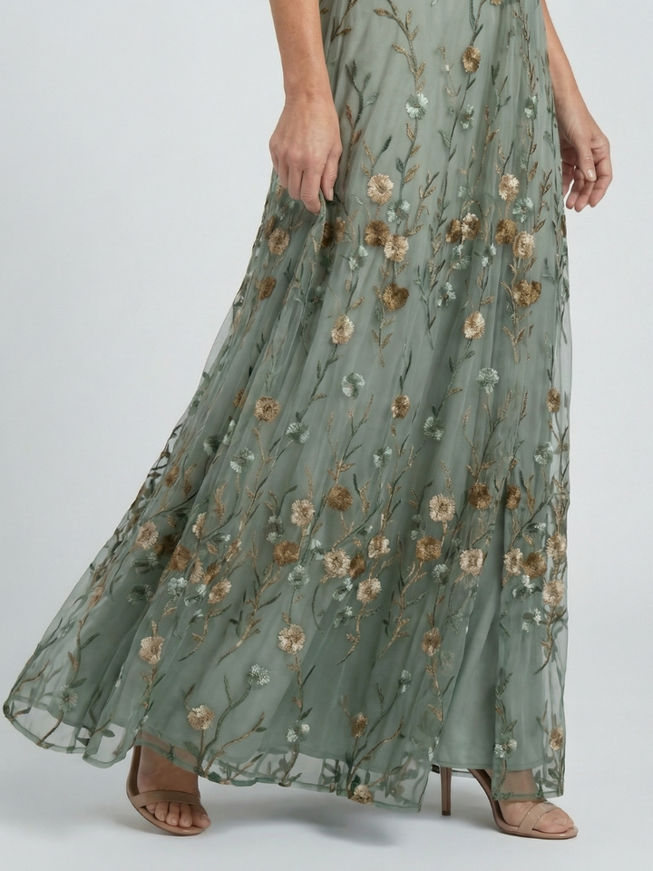 GirardLyon | Robe Maxi Halter Bloom Flow Selora