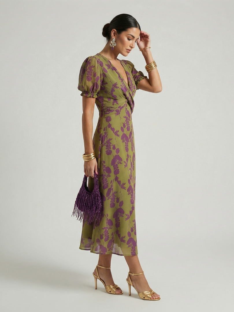 GirardLyon | Robe Midi Florale Détendue Virel