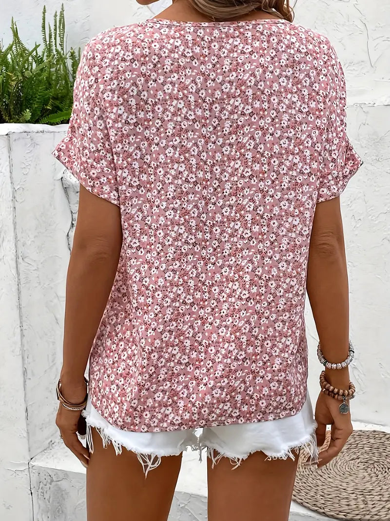 Jelena - Haut Floral Estival Élégant