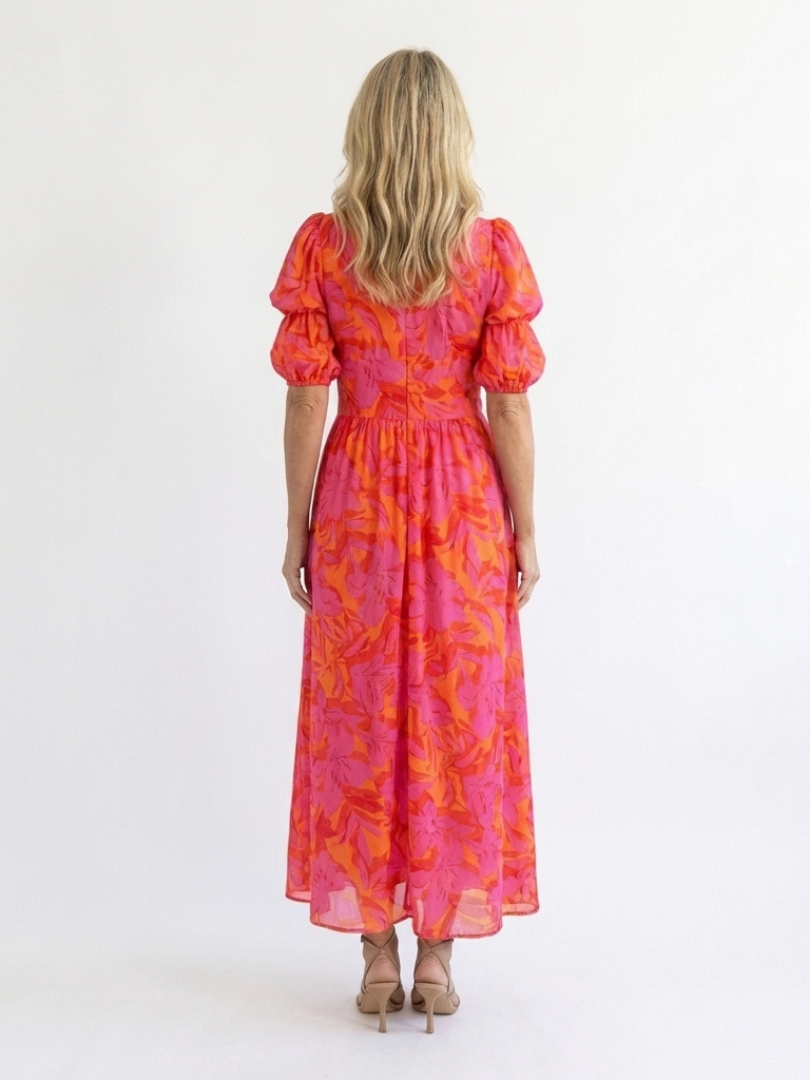 GirardLyon | Robe Midi à Manches Bouffantes Willow