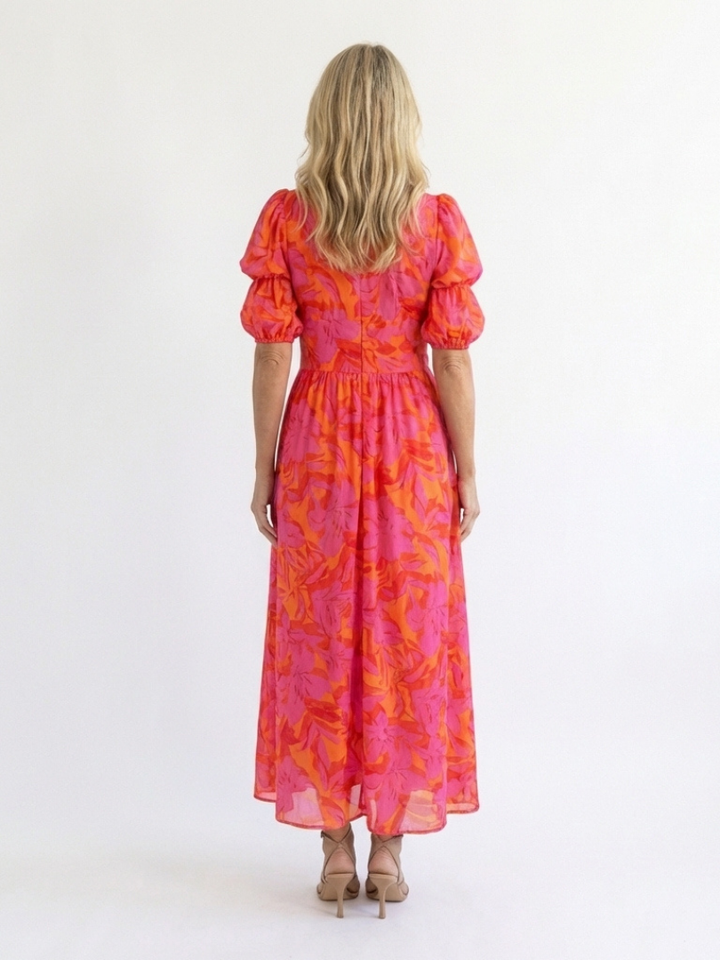 GirardLyon | Robe Midi à Manches Bouffantes Willow