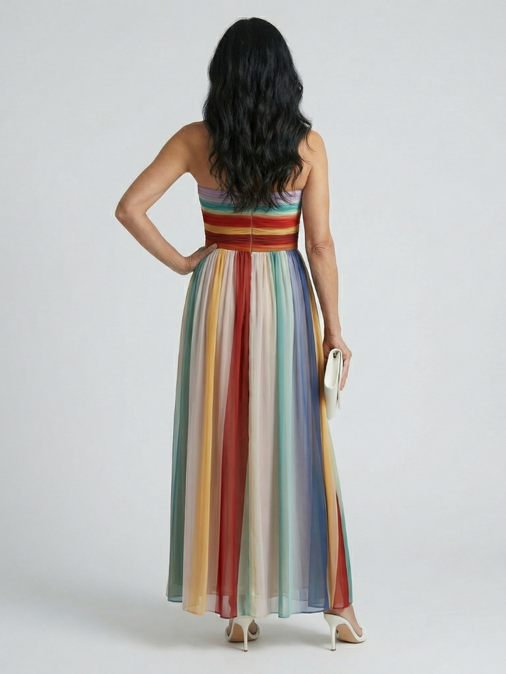 GirardLyon | Robe Maxi à Rayures Légères Sereine