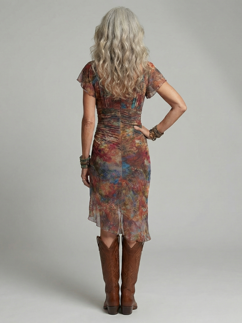 GirardLyon | Robe Midi Halter Silencieuse Aeris