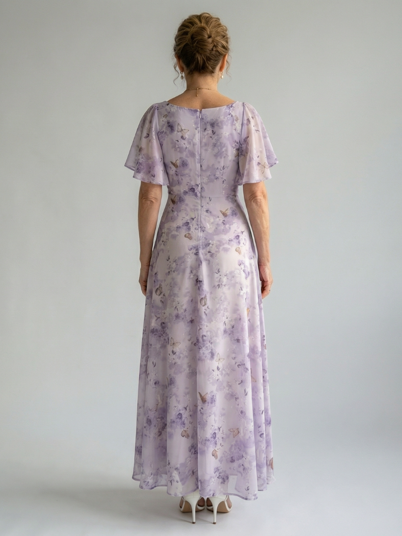 GirardLyon | Robe Midi à Manches Volantes Vaelis