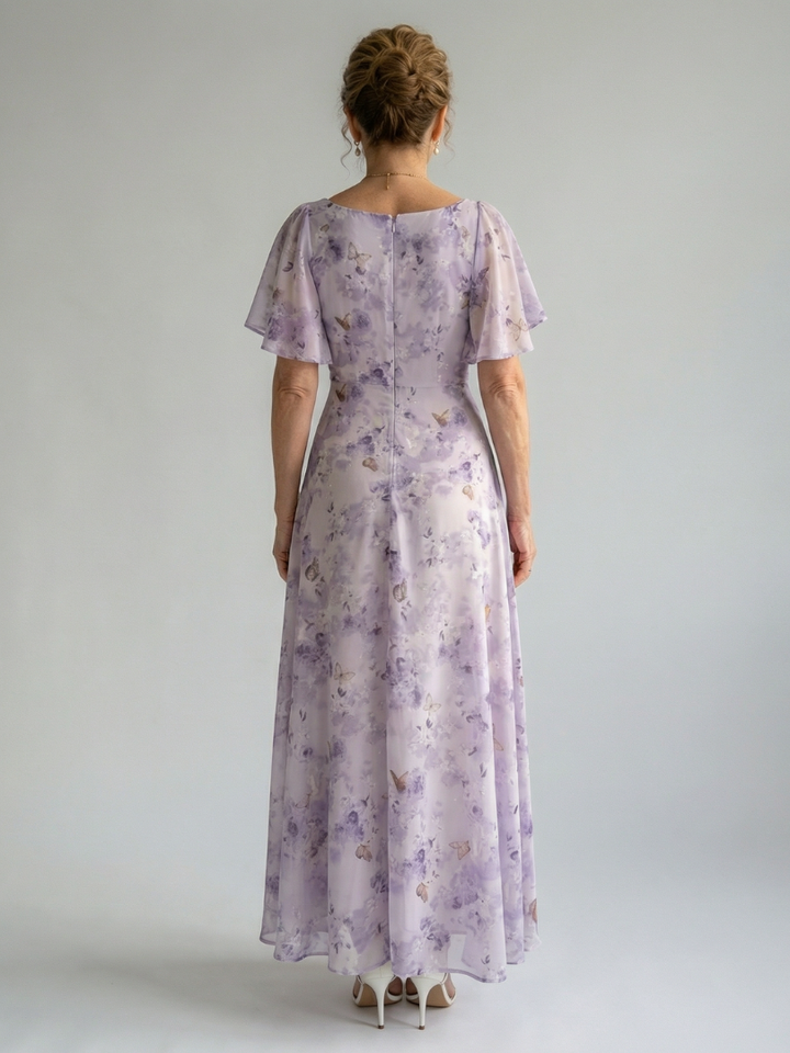 GirardLyon | Robe Midi à Manches Volantes Vaelis