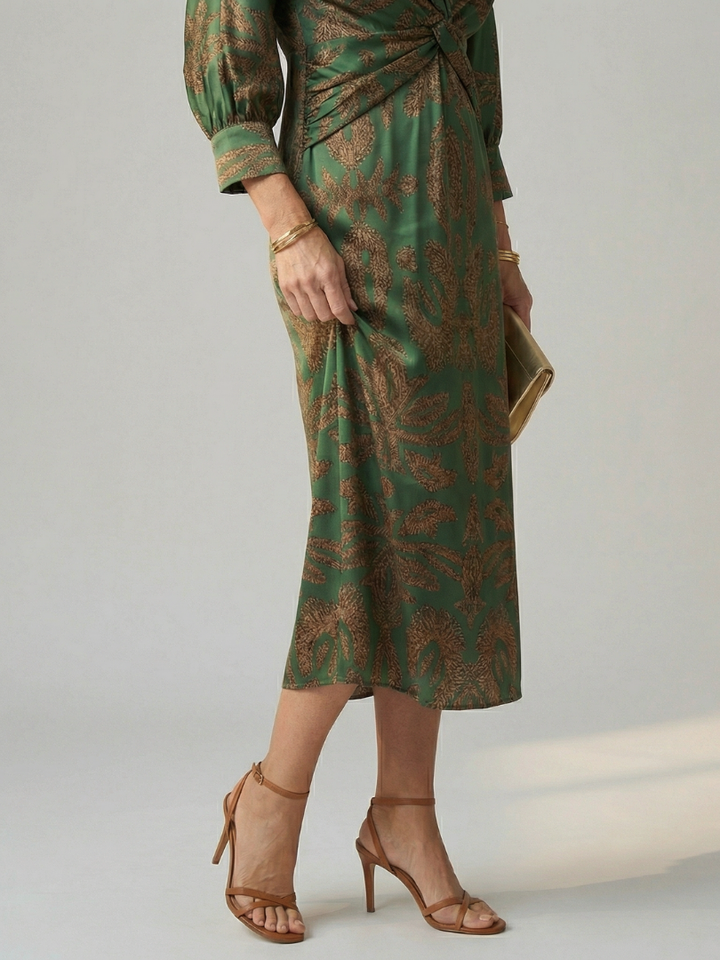 GirardLyon | Robe Midi Wrap Naturelle Lune