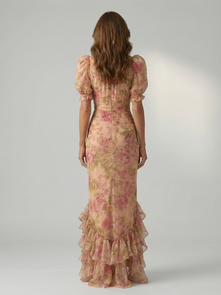 GirardLyon | Robe Maxi à Col Montant Doux Vianne