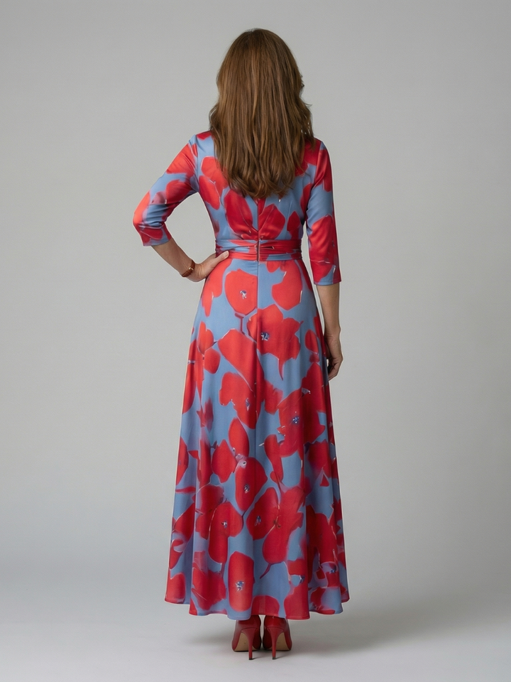 GirardLyon | Robe Midi Croisée à Col Celine
