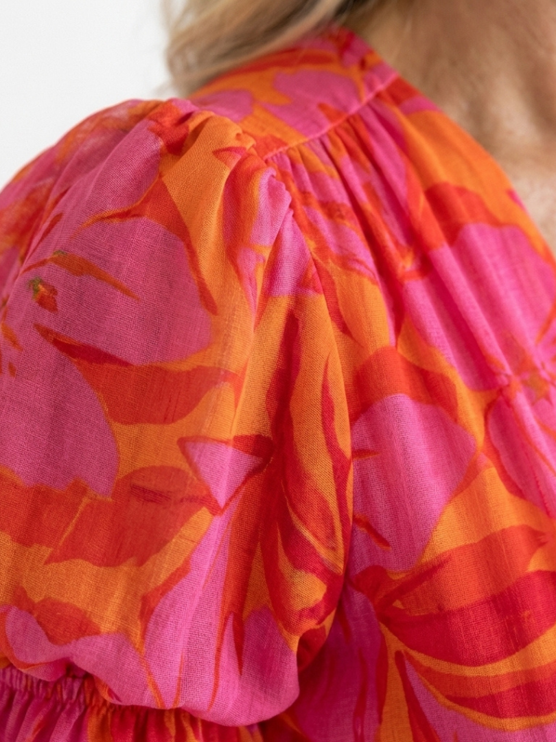 GirardLyon | Robe Midi à Manches Bouffantes Willow