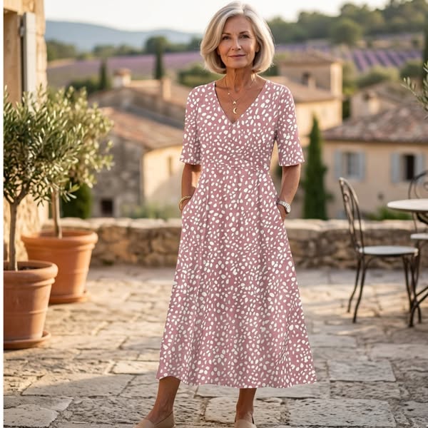 GIRARDLYON | ROBE MIDI IMPRIMÉ POIS FOR WOMAN