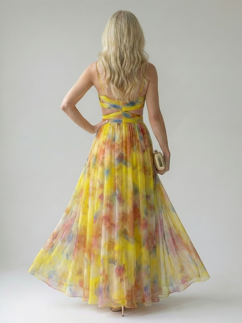 GirardLyon| Robe Maxi à Enveloppe Douce Isel
