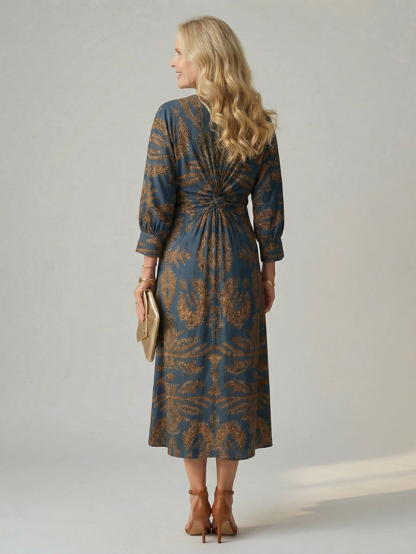 GirardLyon | Robe Midi Wrap Naturelle Lune