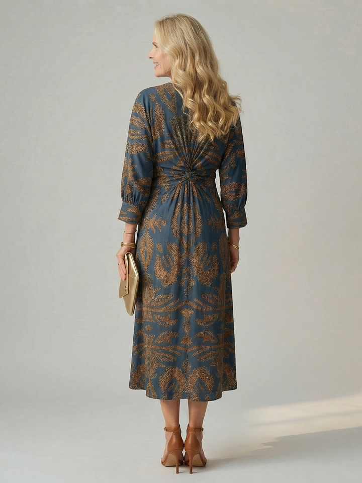 GirardLyon | Robe Midi Wrap Naturelle Lune