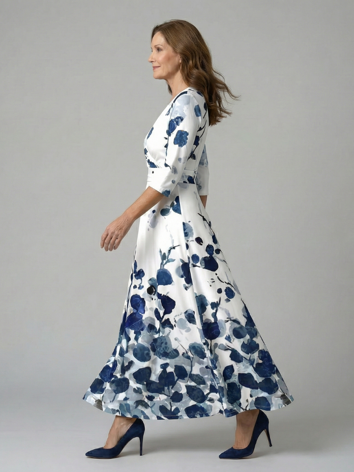 GirardLyon | Robe Midi Croisée à Col Celine