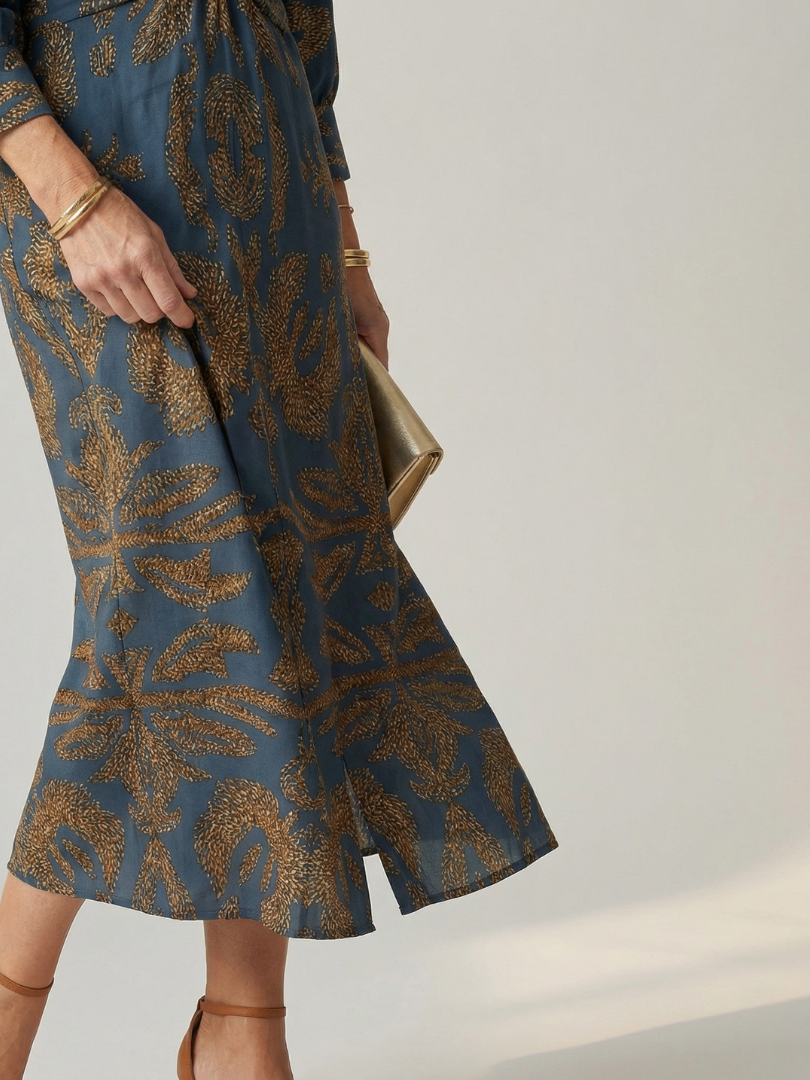 GirardLyon | Robe Midi Wrap Naturelle Lune