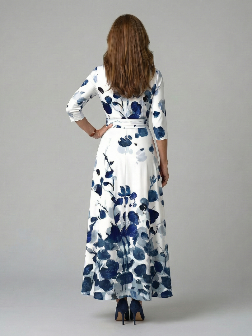 GirardLyon | Robe Midi Croisée à Col Celine