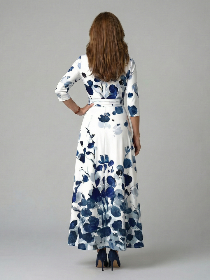 GirardLyon | Robe Midi Croisée à Col Celine
