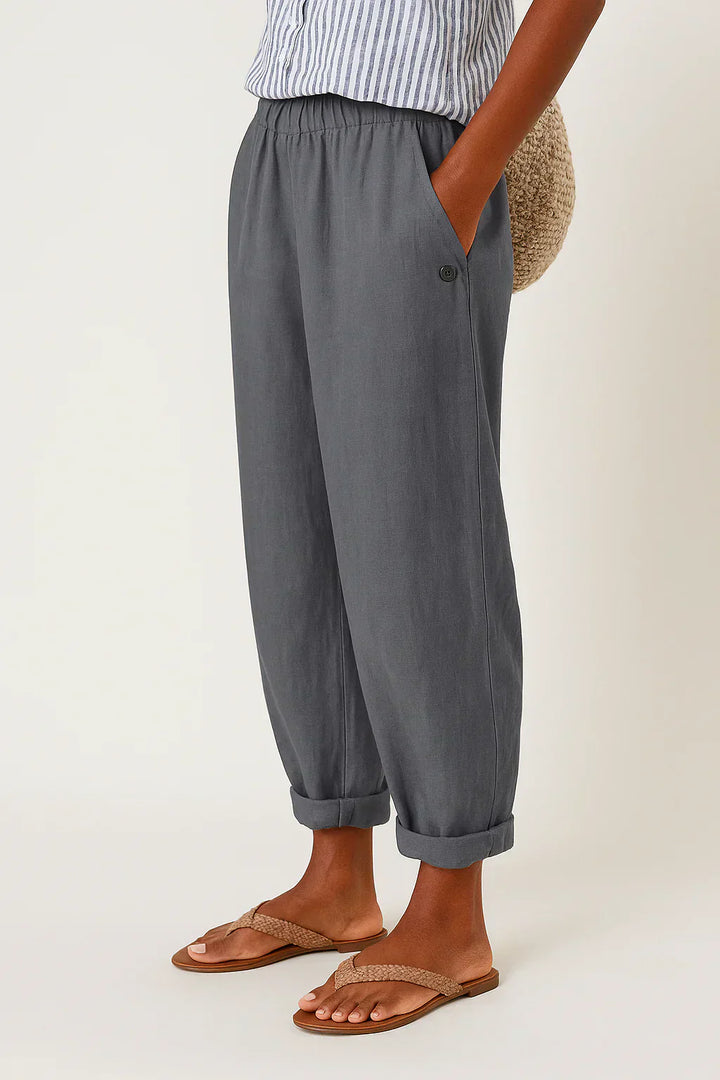Édith - Pantalon léger élégant en lin et coton