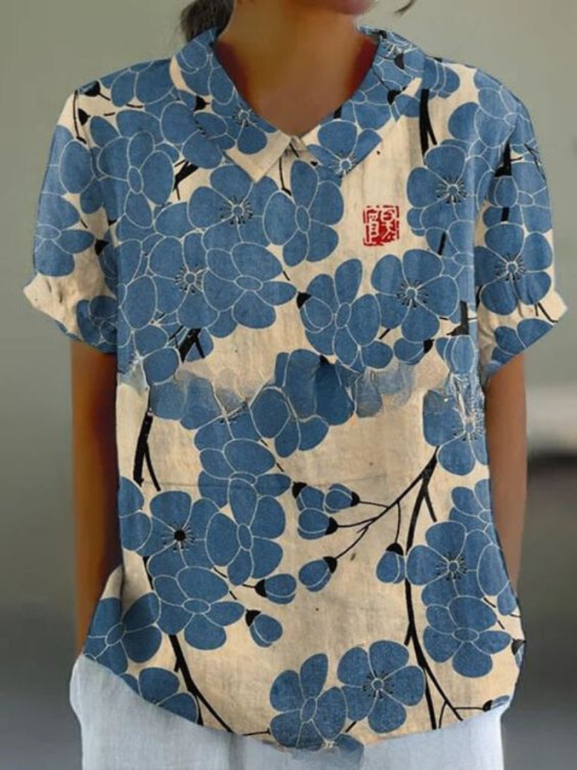 Sofia - Chemise Fleurie Élégante