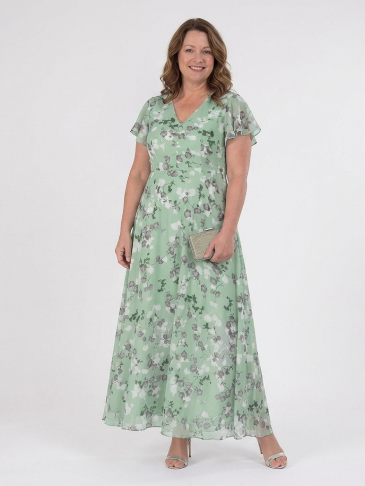 GirardLyon | Robe Maxi en Chiffon Floral Ismeria