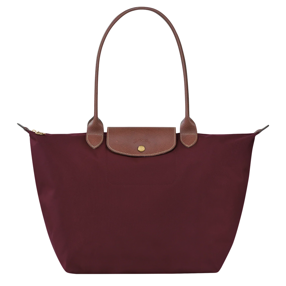 Longchamp - Grand sac cabas Le Pliage, bordeaux