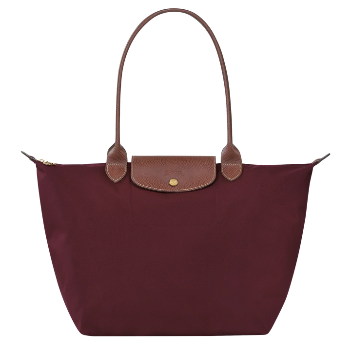 Longchamp - Grand sac cabas Le Pliage, bordeaux