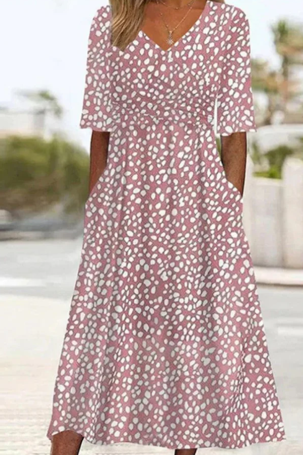 GIRARDLYON | ROBE MIDI IMPRIMÉ POIS FOR WOMAN