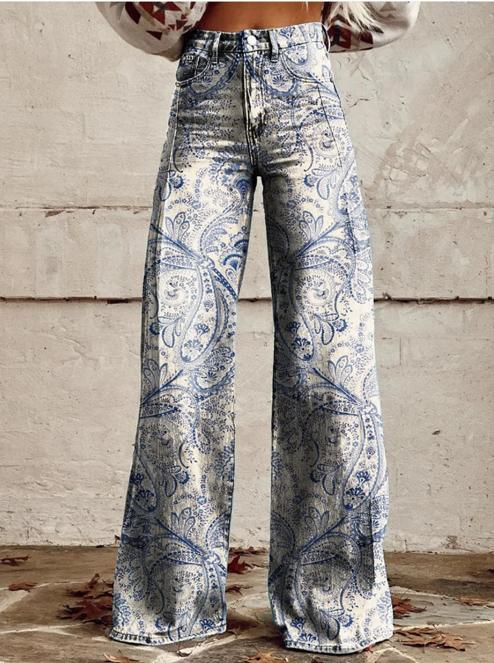Azly - Elegante casual bloemenbroek