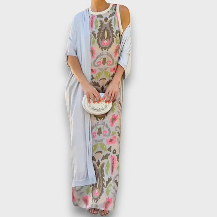 Selviane - Robe longue avec cardigan