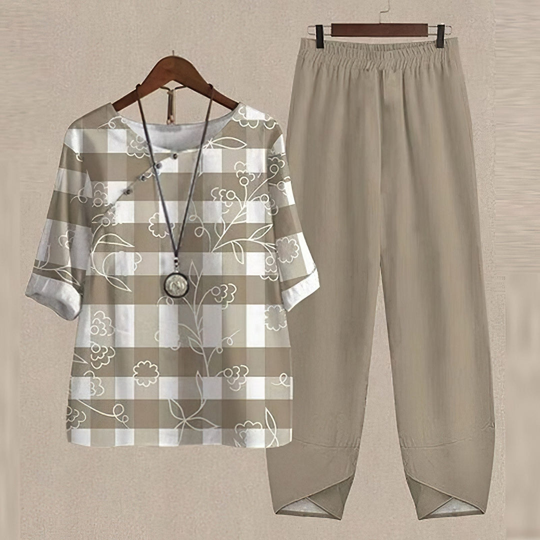 Lilou - Ensemble chemise et pantalon confortable et chic