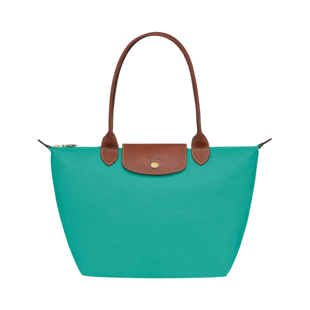 Longchamp - Grand sac cabas Le Pliage, turquoise