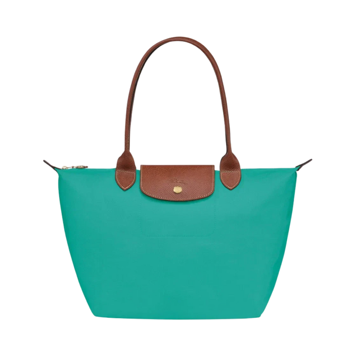Longchamp - Grand sac cabas Le Pliage, turquoise