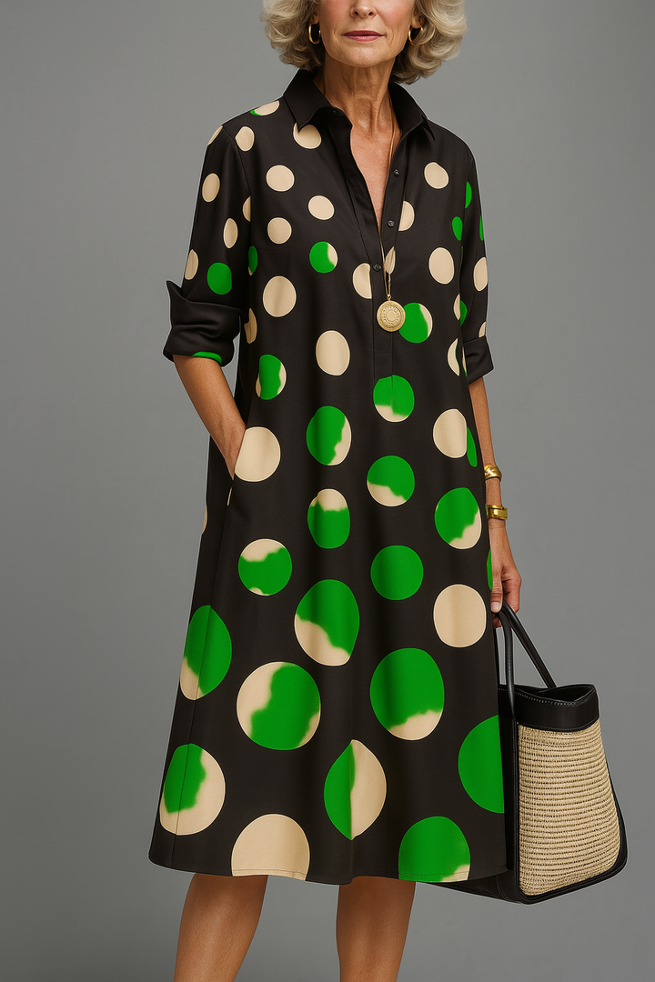 GIRARDLYON | ROBE MIDI POIS FOR WOMAN