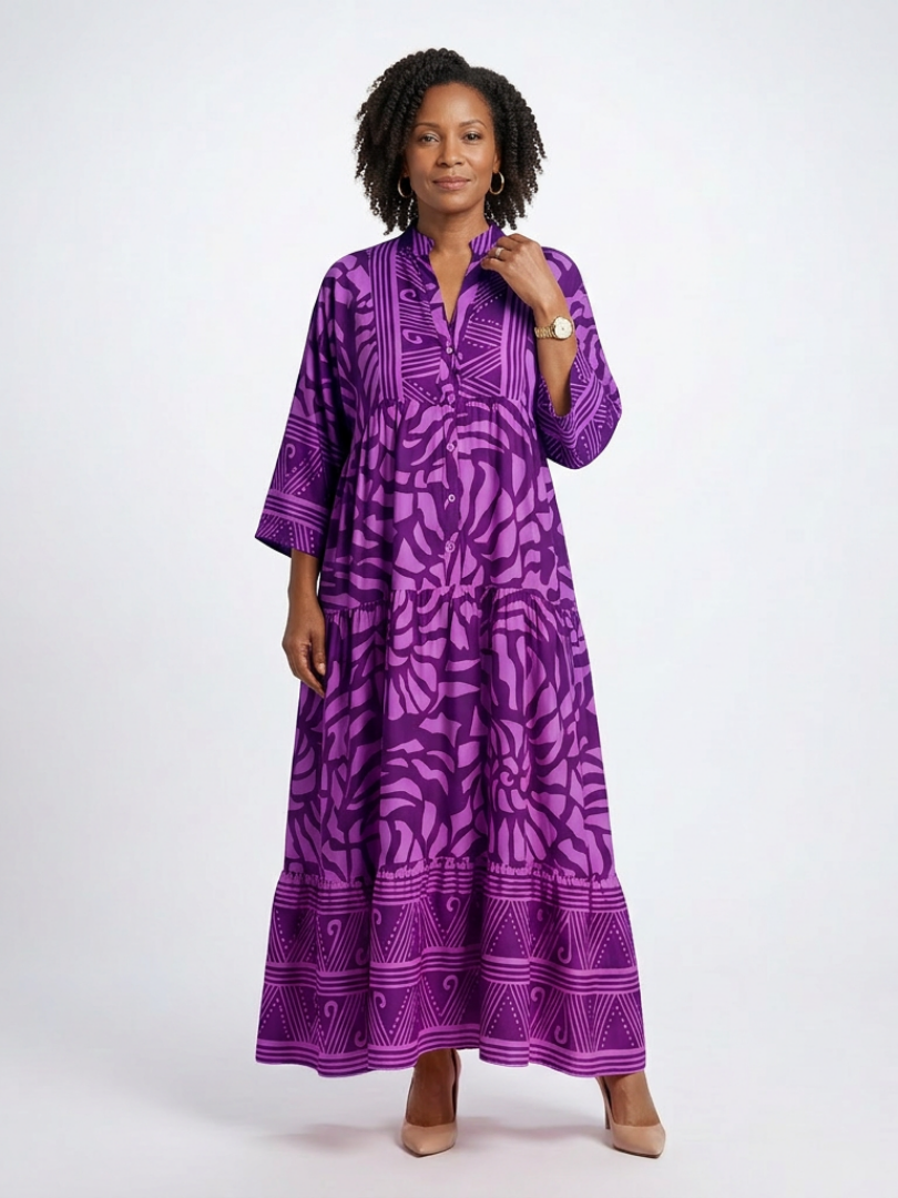 GirardLyon | Robe Midi à Boutons Marielle
