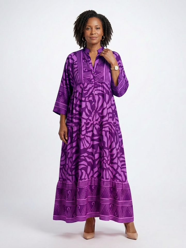 GirardLyon | Robe Midi à Boutons Marielle