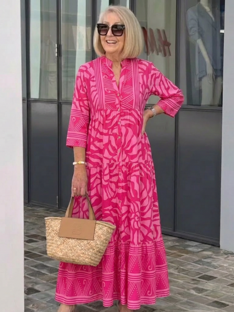 GirardLyon | Robe Midi à Boutons Marielle