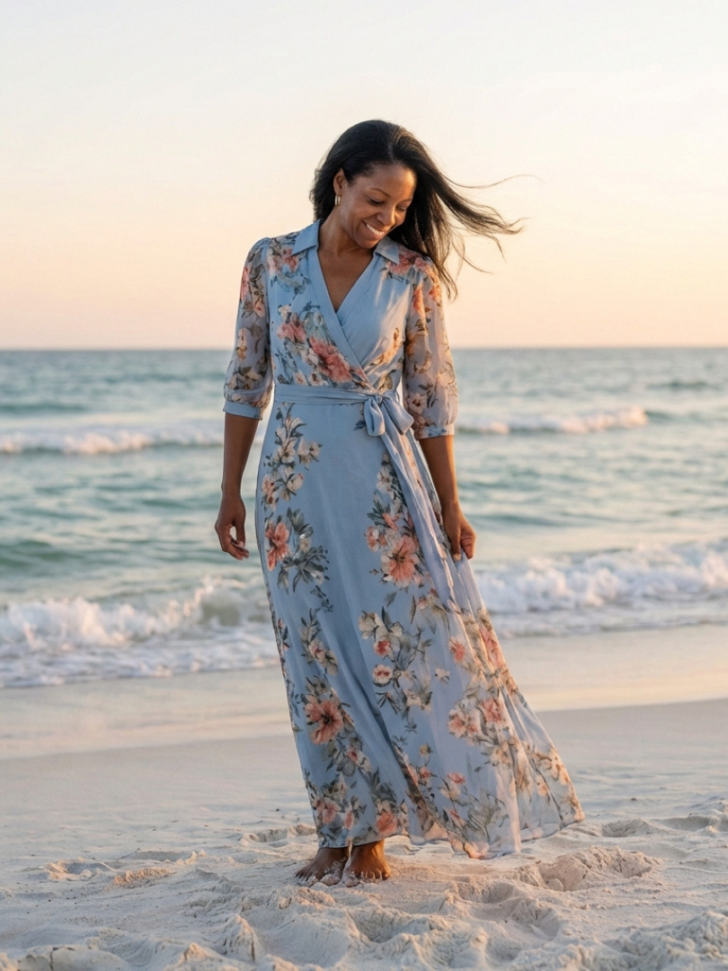 GirardLyon | Robe Maxi à Enveloppe Elowen